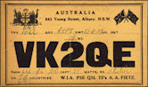 AUSTRALIA - QSL VK2QE con sello WIA Amateur Radio Contest - 150� Aniversario AUSTRALIA. - 23 Agosto 1937